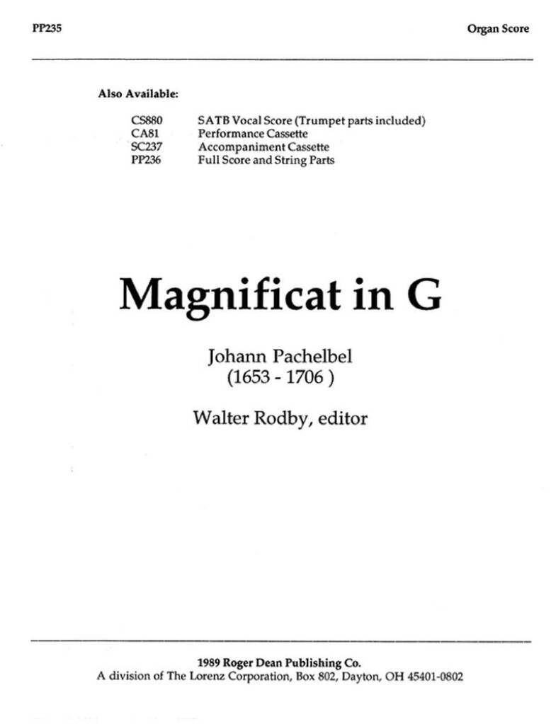 Magnificat In G