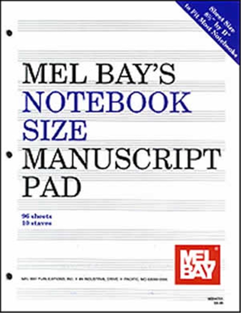 Notebook-Size Manuscript Pad 10-Stave