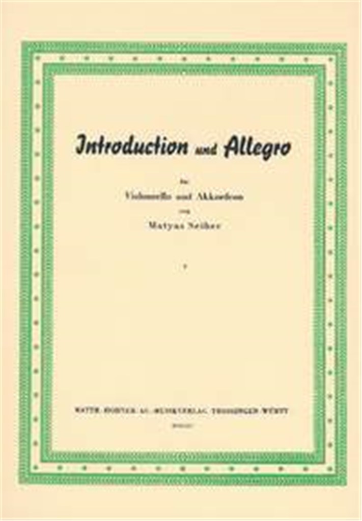 Introduktion Und Allegro