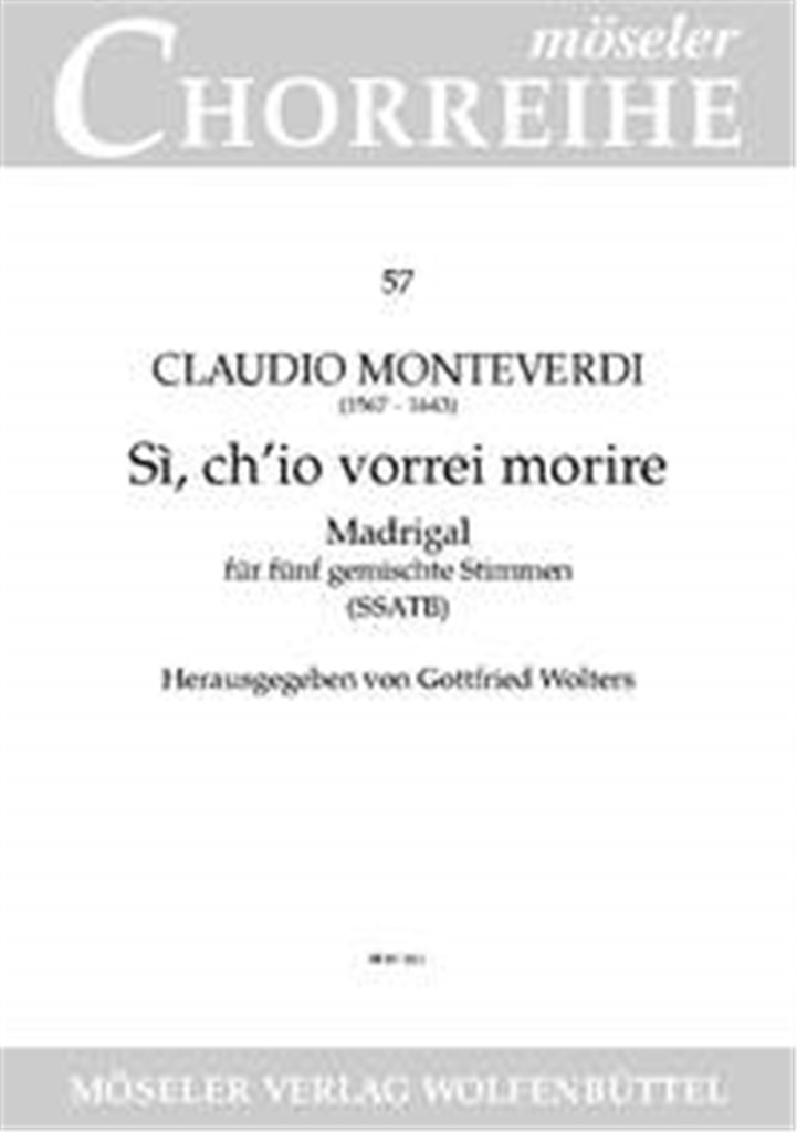 Sì, ch'io vorrei morire SV 89