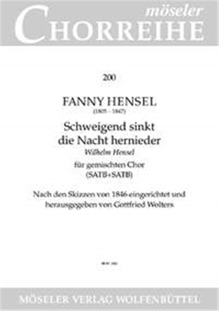 Schweigend sinkt die Nacht hernieder