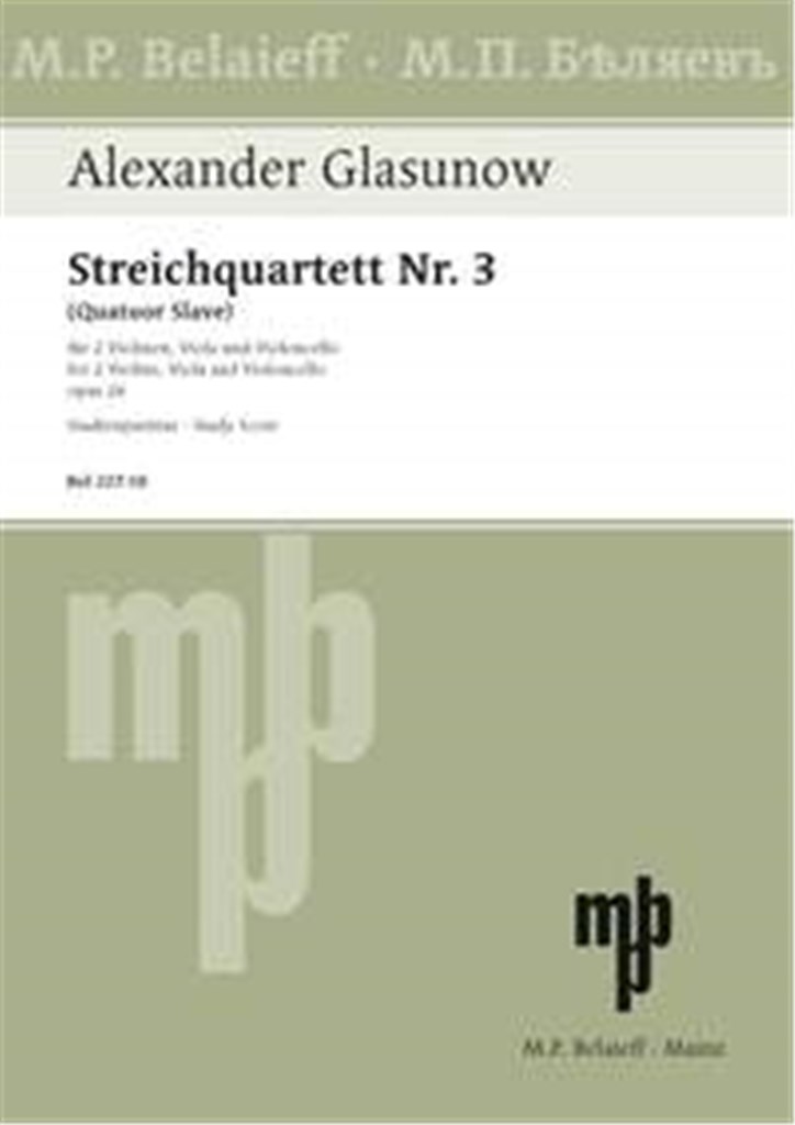 Streichquartett Nr. 3 G-Dur op. 26