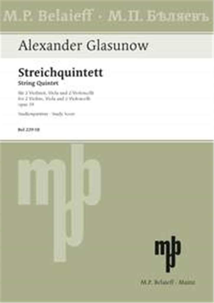 Quintett A-Dur op. 39