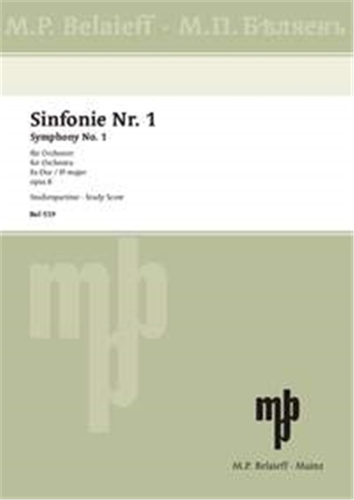 Sinfonie Nr. 1 Es-Dur op. 8