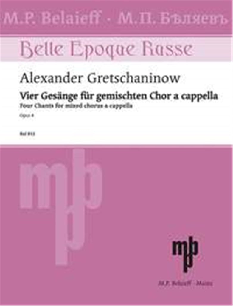 Vier Gesänge op. 4, 1-4