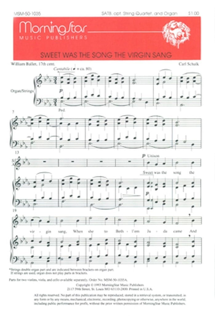 Sweet Was the Song the Virgin Sang