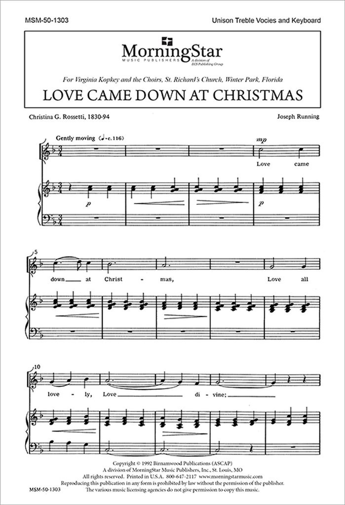 Love Came Down at Christmas