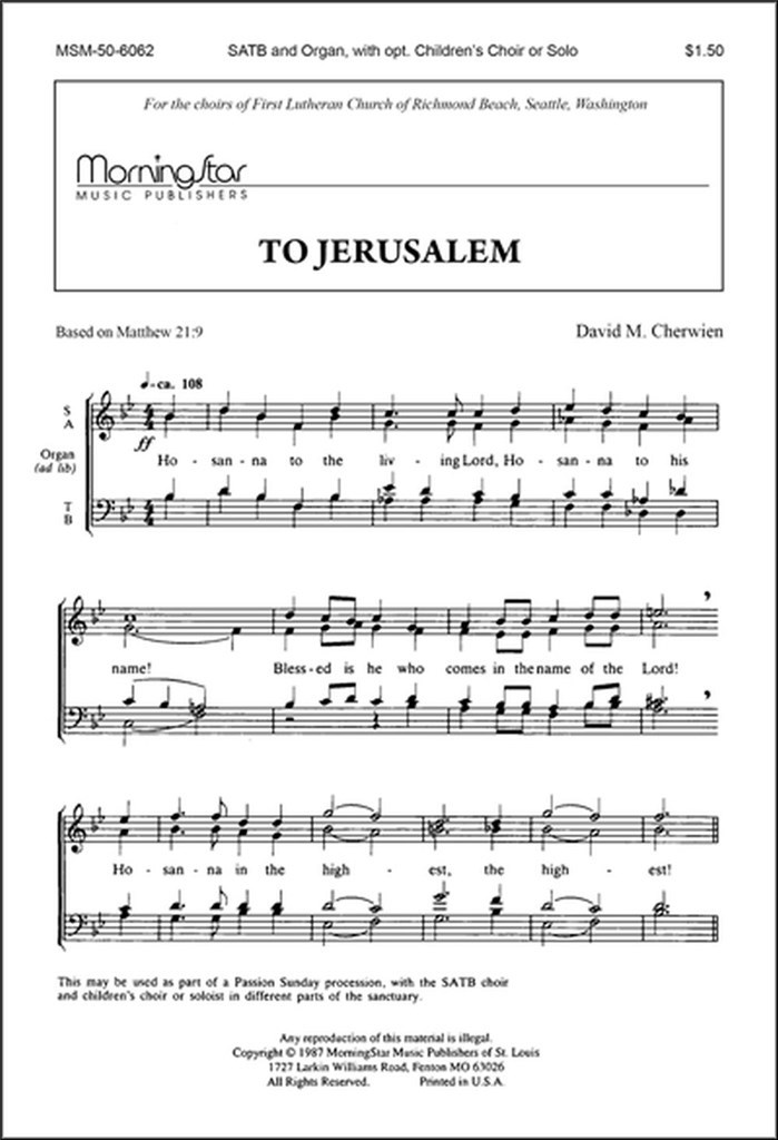 To Jerusalem