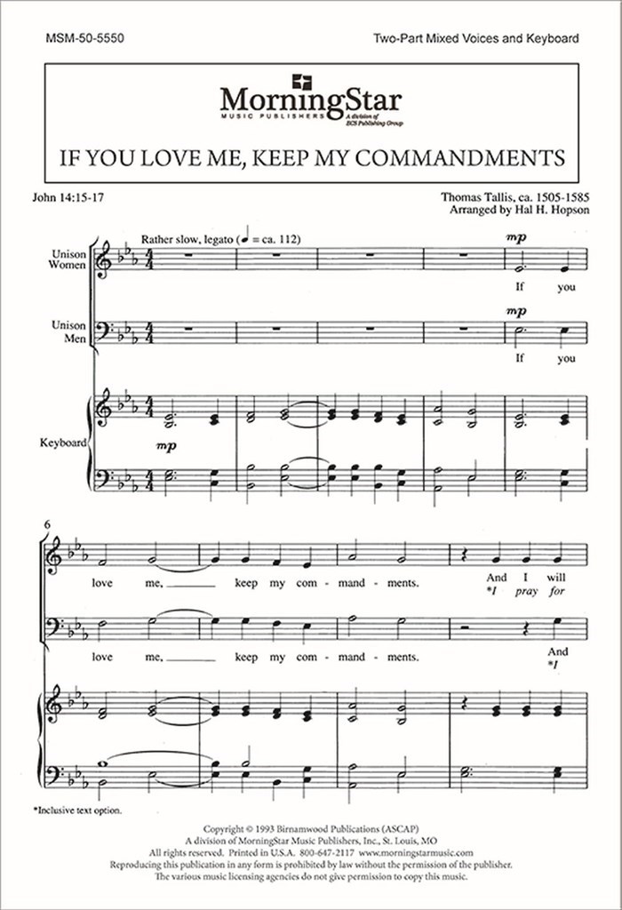 If You Love Me, Keep My Commandments