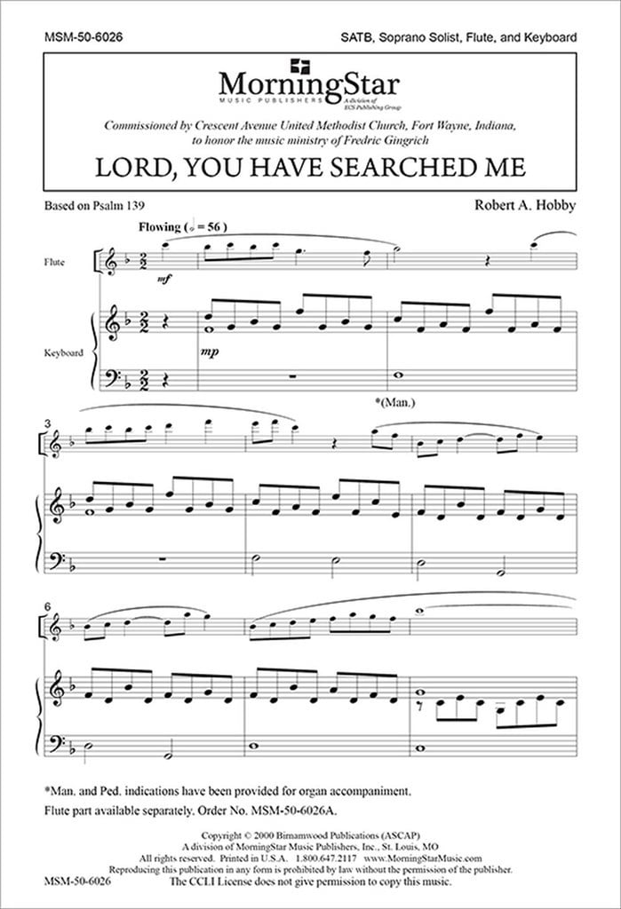 Lord, You Have Searched Me