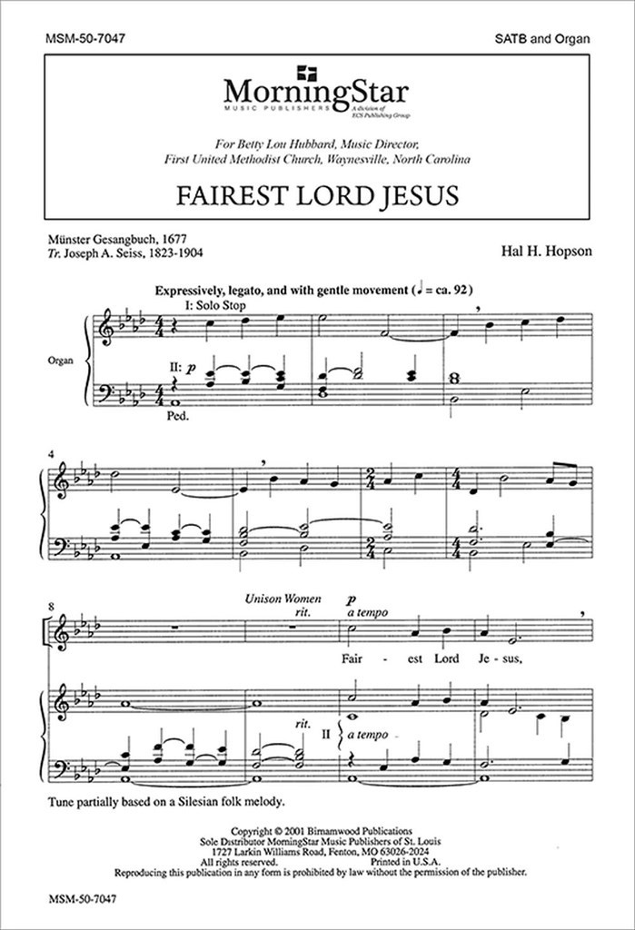 Fairest Lord Jesus