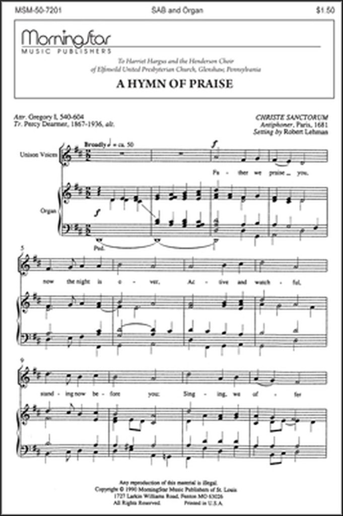 A Hymn of Praise