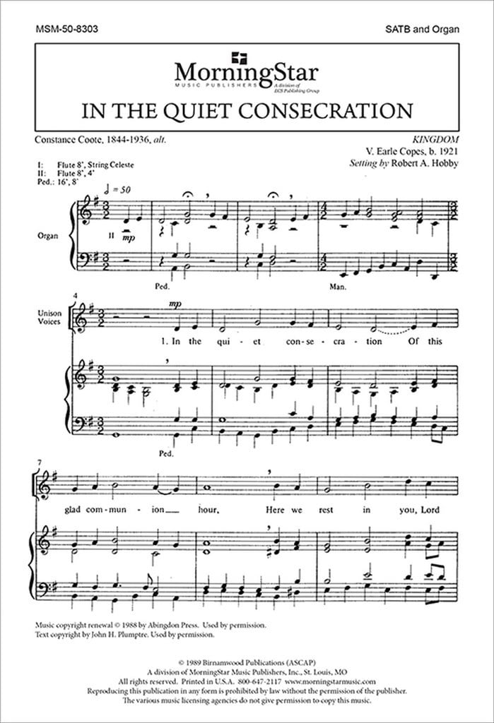 In the Quiet Consecration