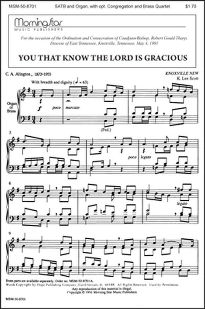 You That Know the Lord Is Gracious