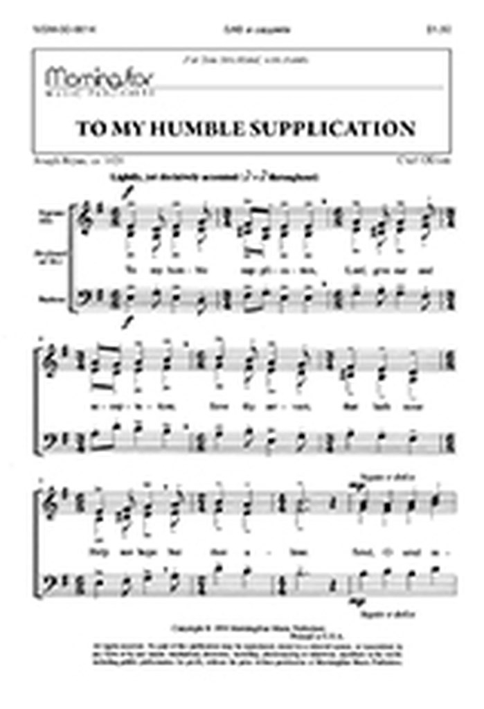 To My Humble Supplication