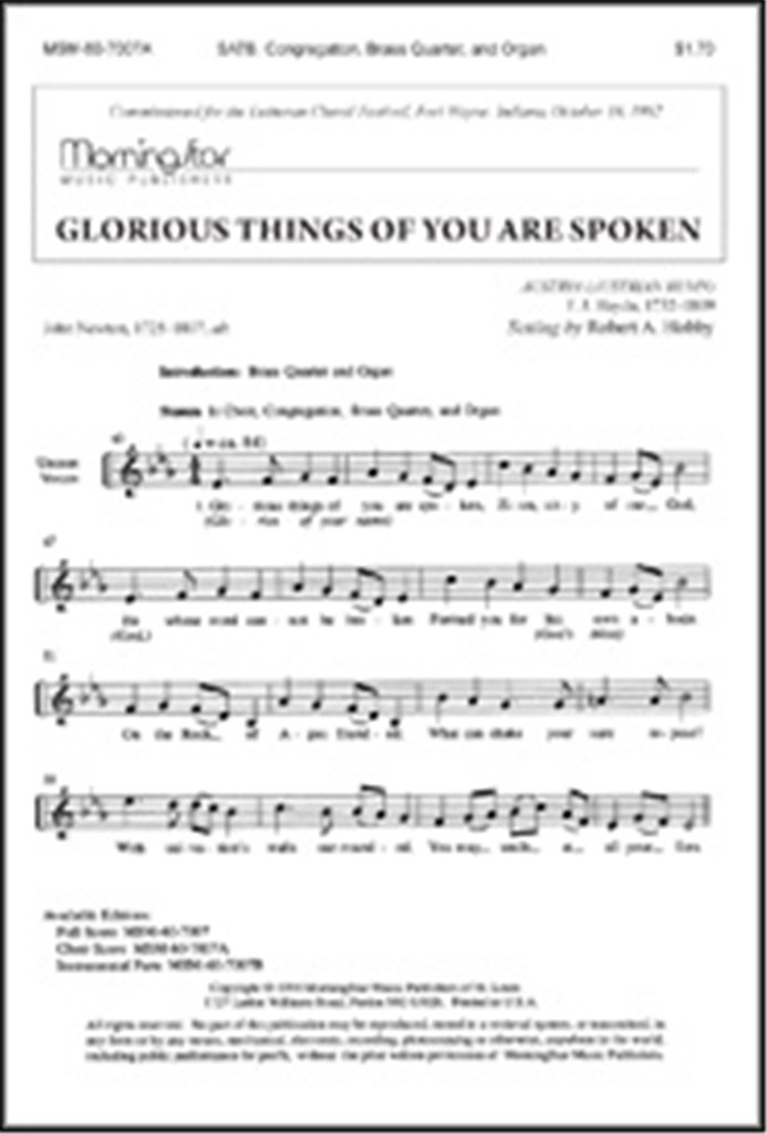 Glorious Things of You Are Spoken