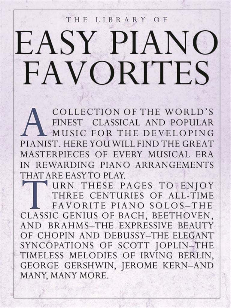 Library Of Easy Piano Favorites