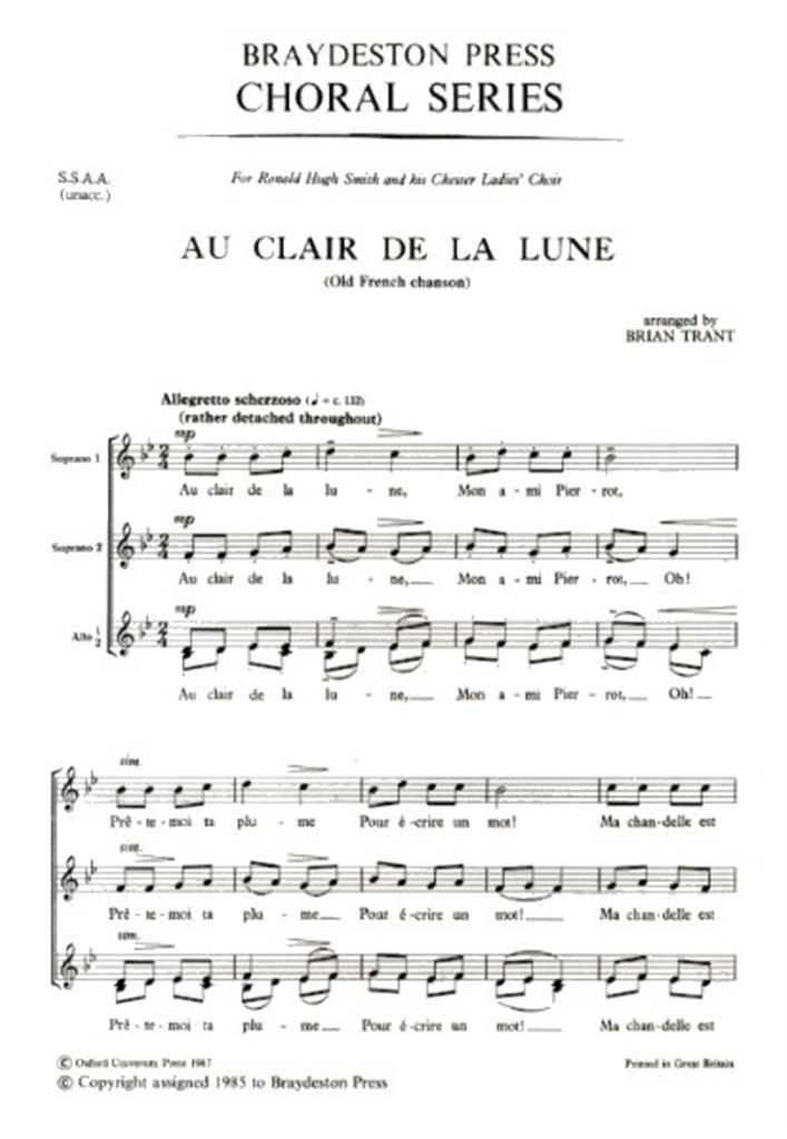 Au Clair De La Lune