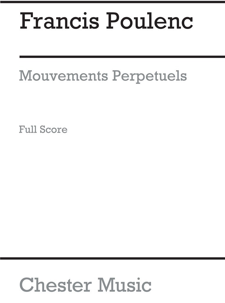 Mouvements Perpetuels For 9 Instruments - Score