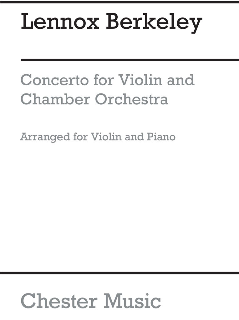 Concerto For Violin And Chamber Orchestra Op.59