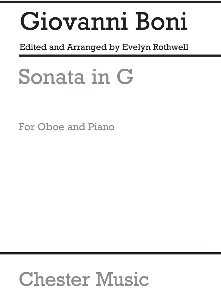 Sonata In G Major For Oboe and Piano