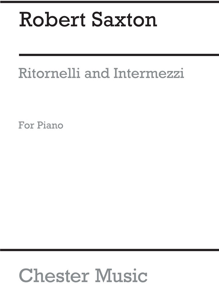 Ritornelli And Intermezzi for Piano