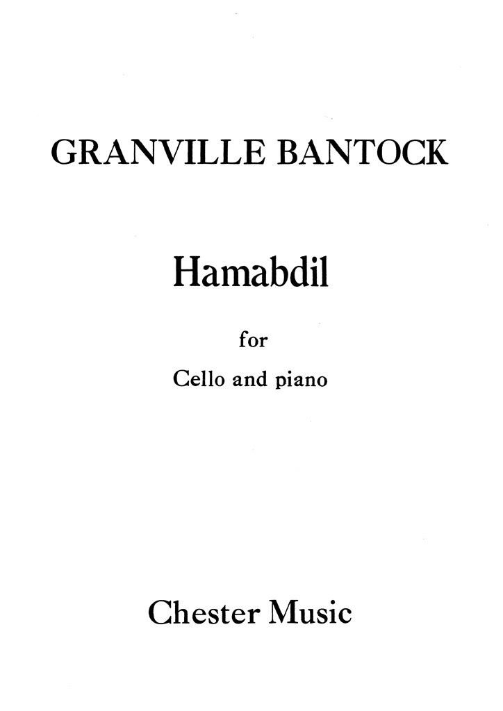 Hamabdil For Cello and Piano