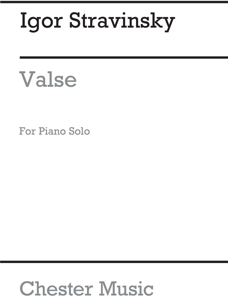 Waltz From The Soldier's Tale (Piano)