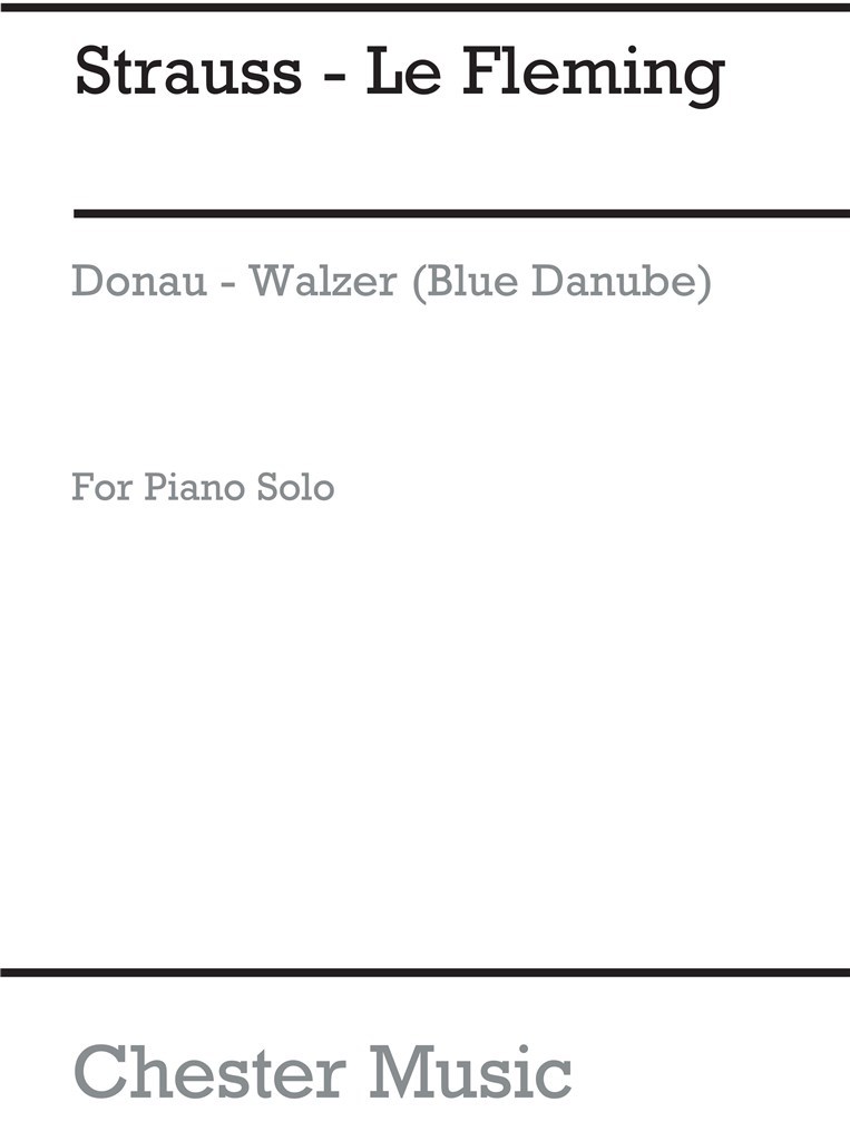 The Blue Danube Waltz For Piano.