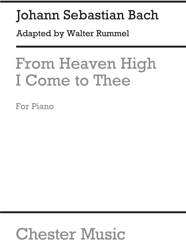 From Heaven High I Come To Thee