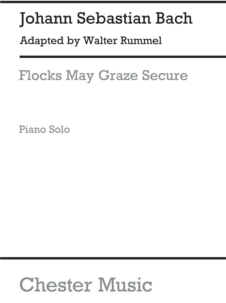 Flocks May Graze Secure for Piano