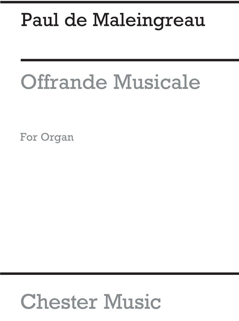 Offrande Musicale Op.18 No.1