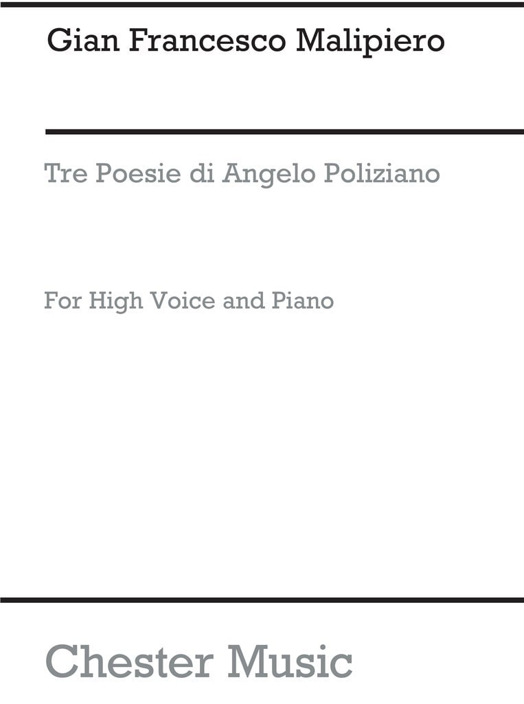 Three Poesie Di Angelo Poliziano
