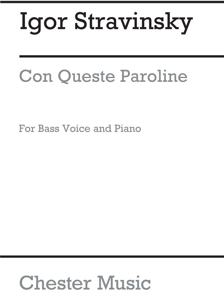 Con Queste Paroline (from Pulcinella)