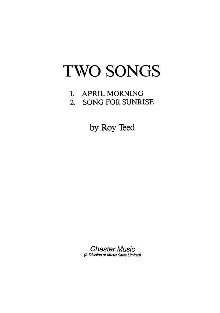 Two Songs