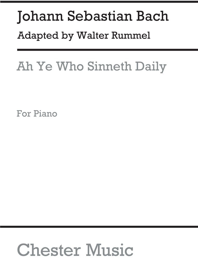 Ah Ye Who Sinneth Daily