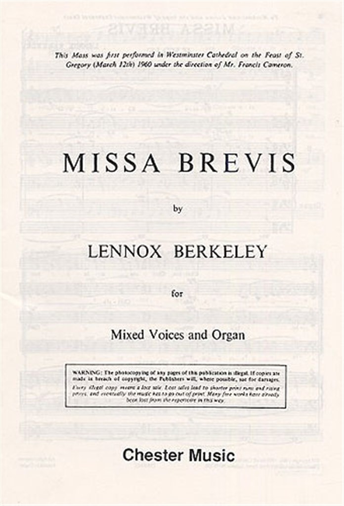 Missa Brevis Op.57 (Original Latin Version)