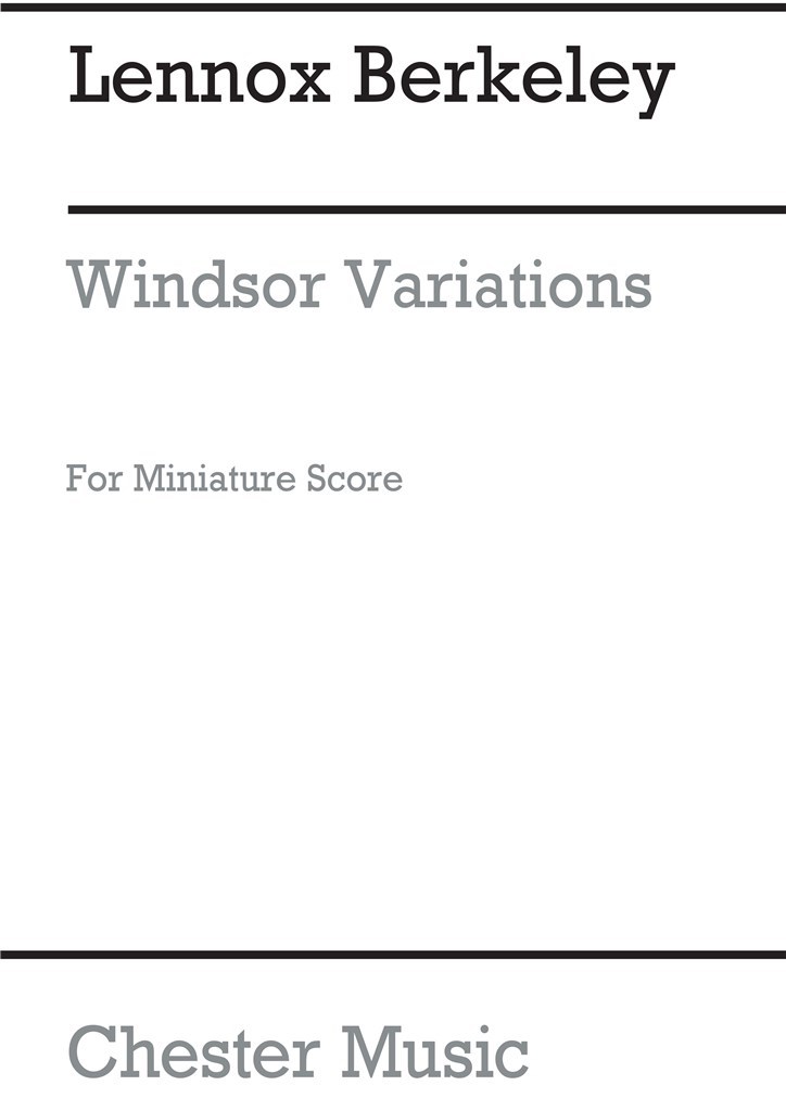Windsor Variations Op.75 (Miniature Score)
