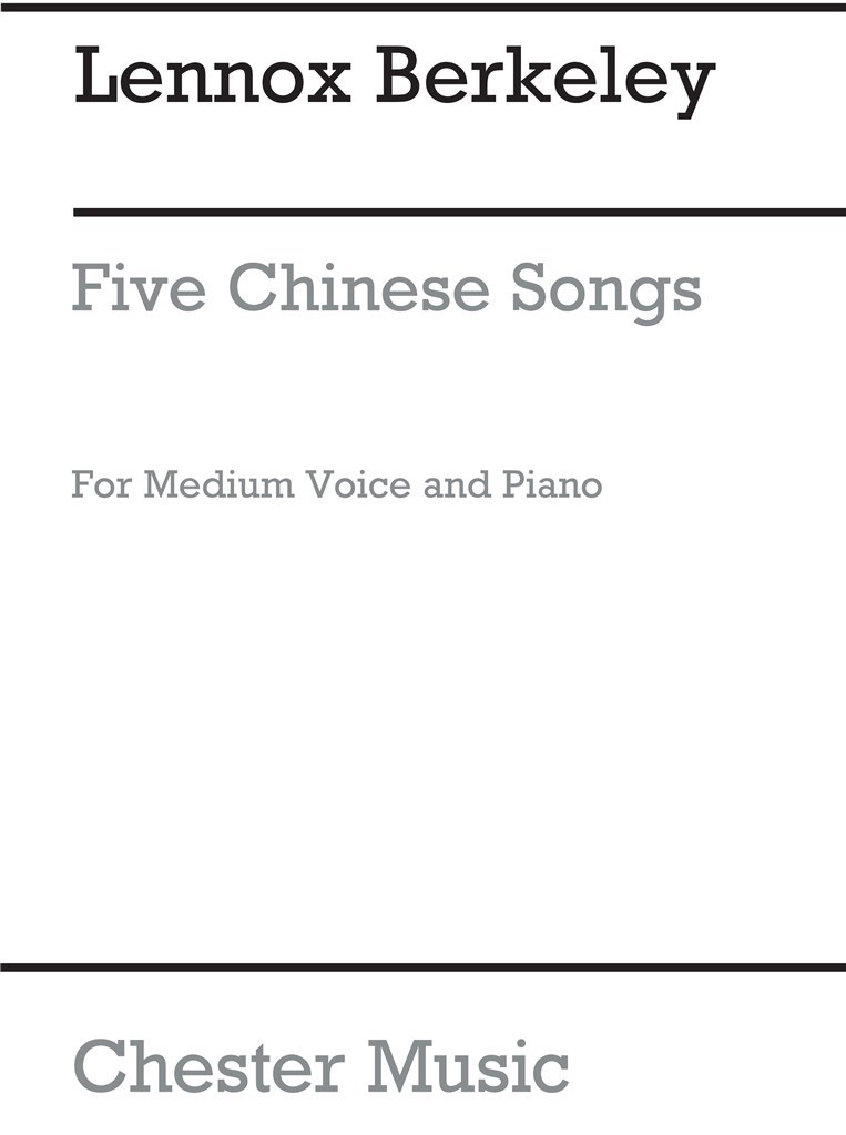 Five Chinese Songs Op.78