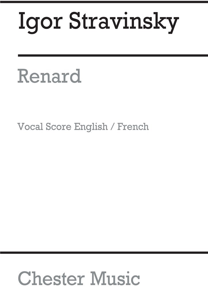 Renard (Vocal/Piano Score)