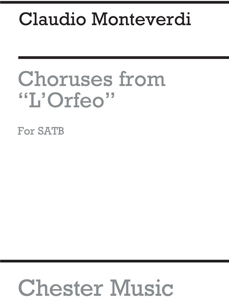 Choruses From L'Orfeo (Malipiero) for SATB Chorus
