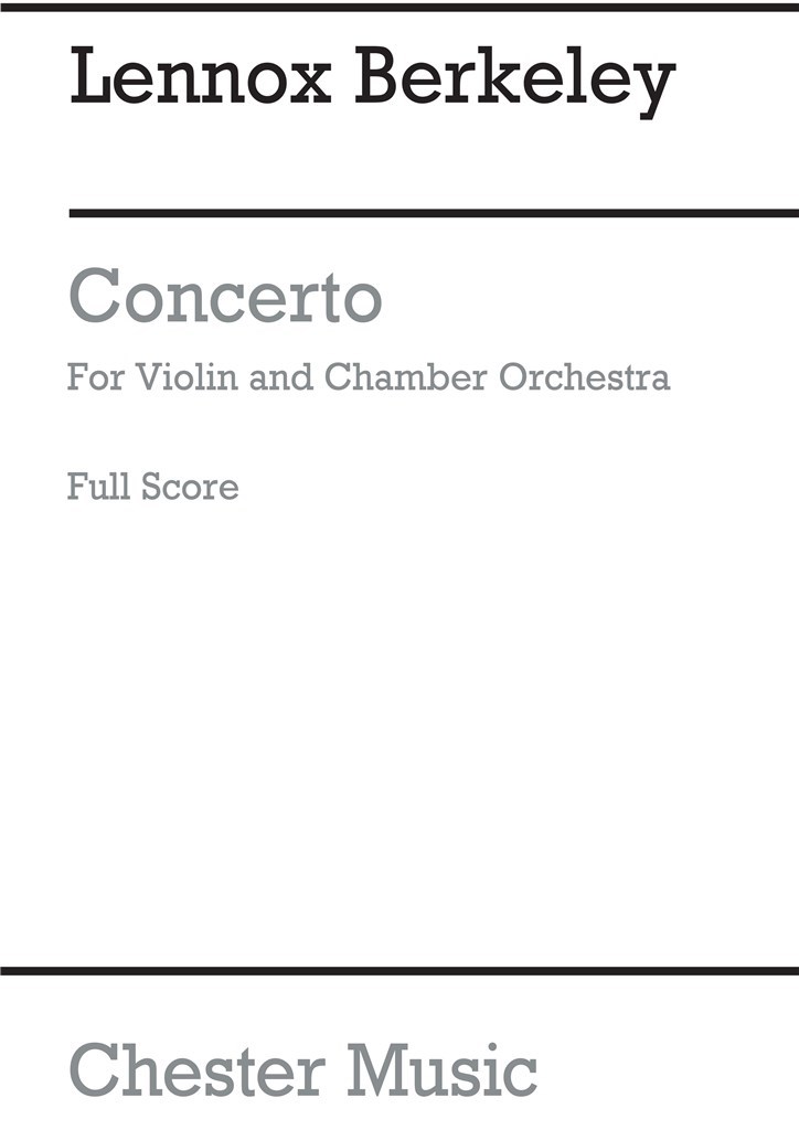 Concerto For Violin And Chamber Orchestra Op.59