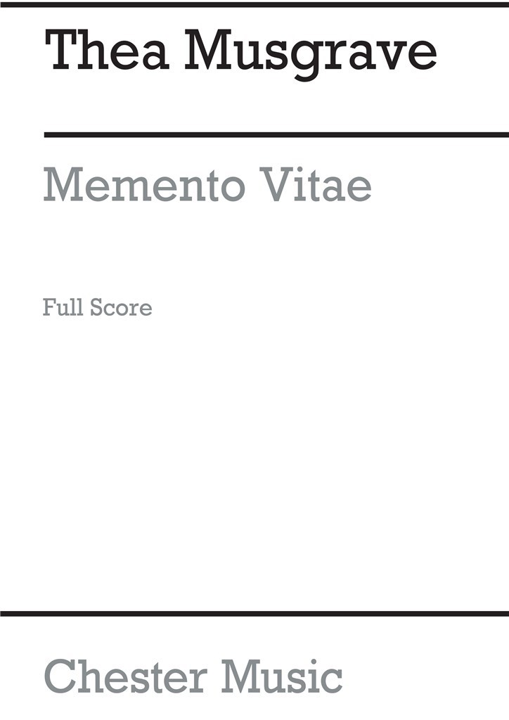 Memento Vitae Orchestra (Full Score)