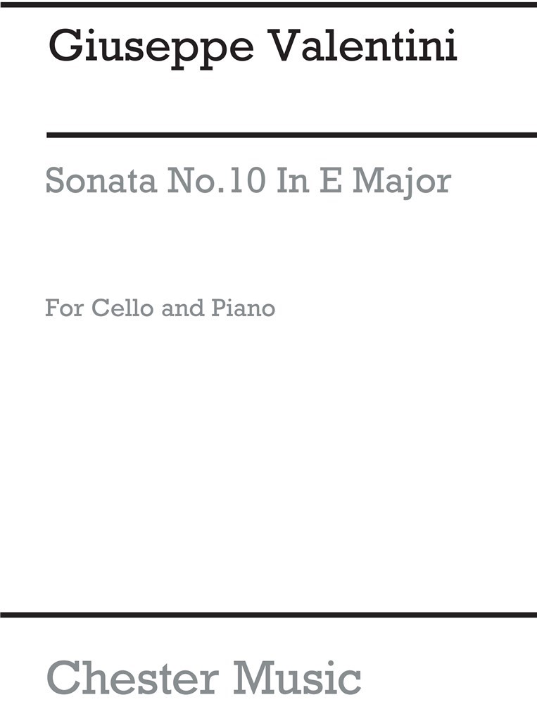 Sonata No.10 In E Major For Cello and Piano