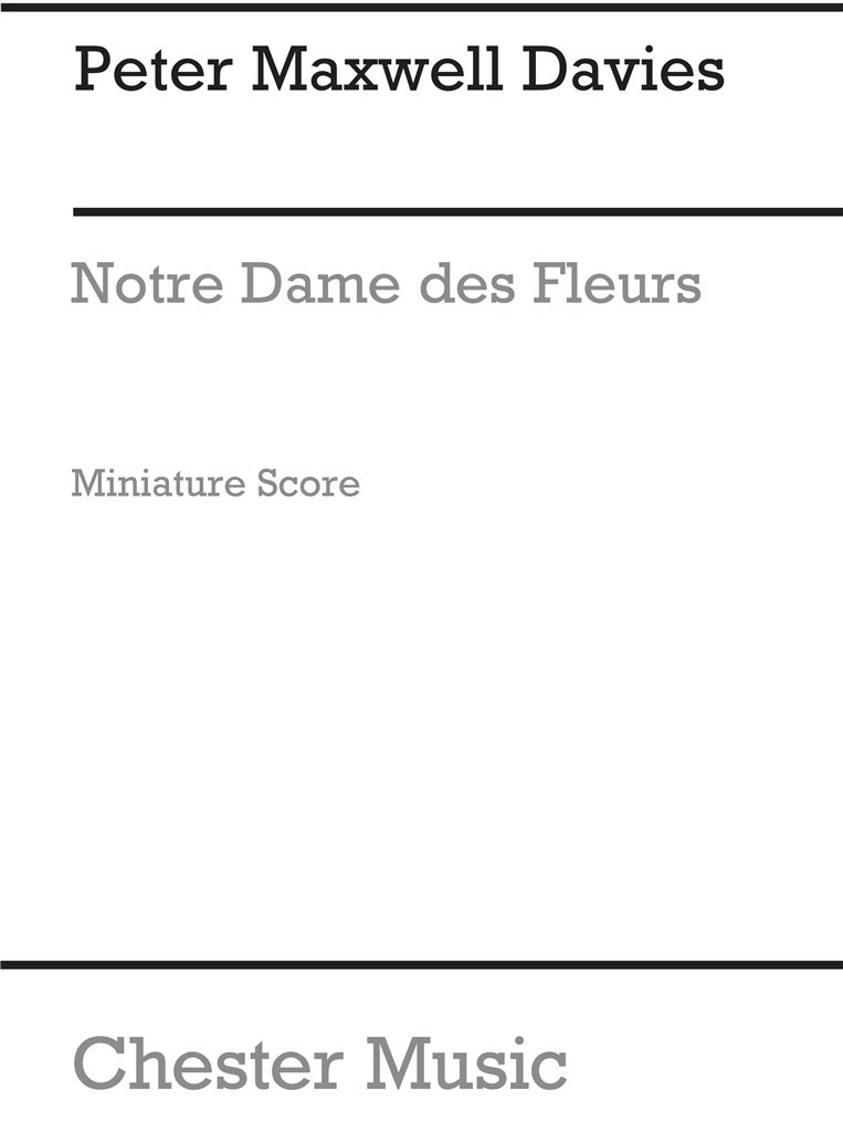 Notre Dame Des Fleurs Miniature