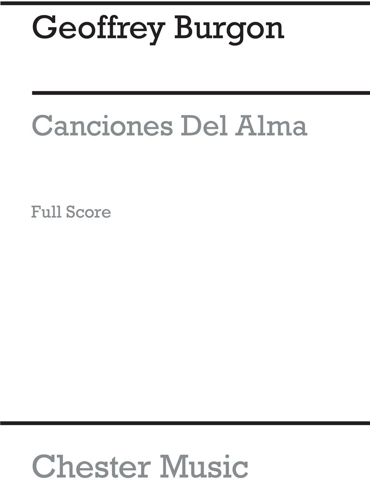 Canciones Del Alma (Full Score)