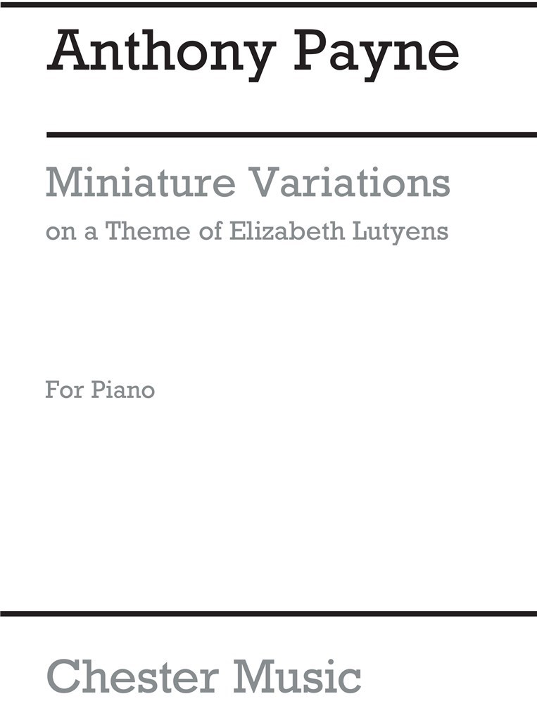 Miniature Variations On A Theme By E. Lutyens
