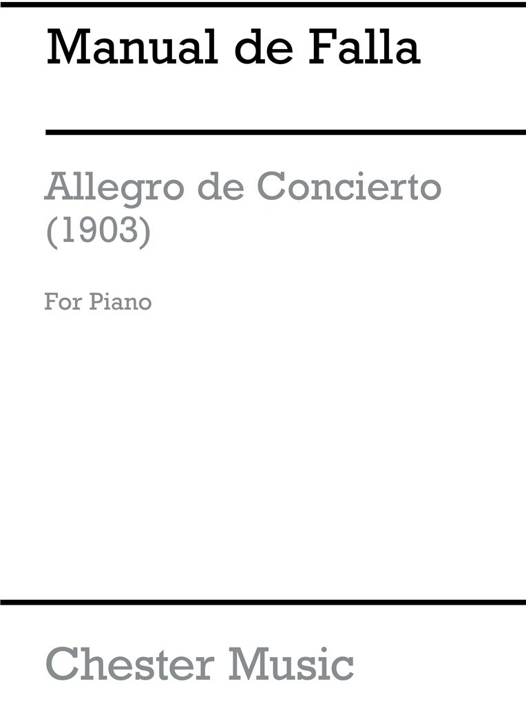 Allegro De Concierto Piano Solo