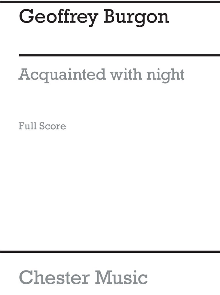 Acquainted With Night