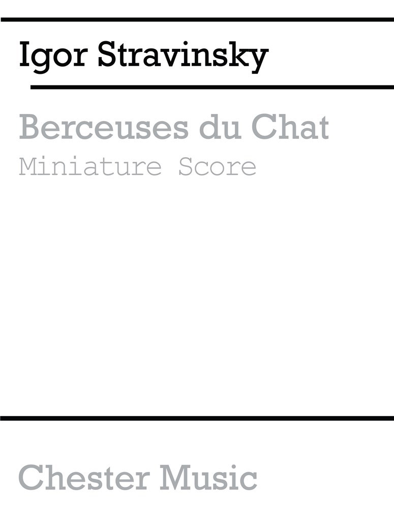 Berceuses Du Chat (Miniature Score)